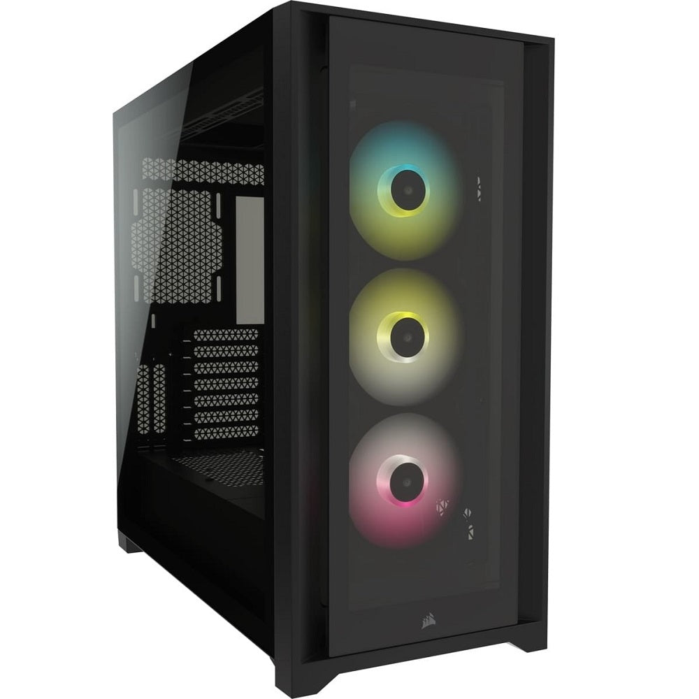 Corsair iCUE 5000X RGB Tempered Glass Mid-Tower ATX PC Smart Case – Black (CC-9011212-WW) image 1
