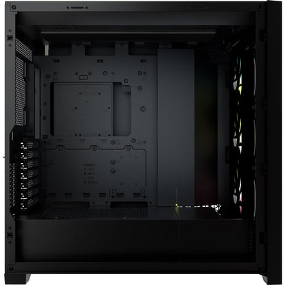 Corsair iCUE 5000X RGB Tempered Glass Mid-Tower ATX PC Smart Case – Black (CC-9011212-WW) — side view
