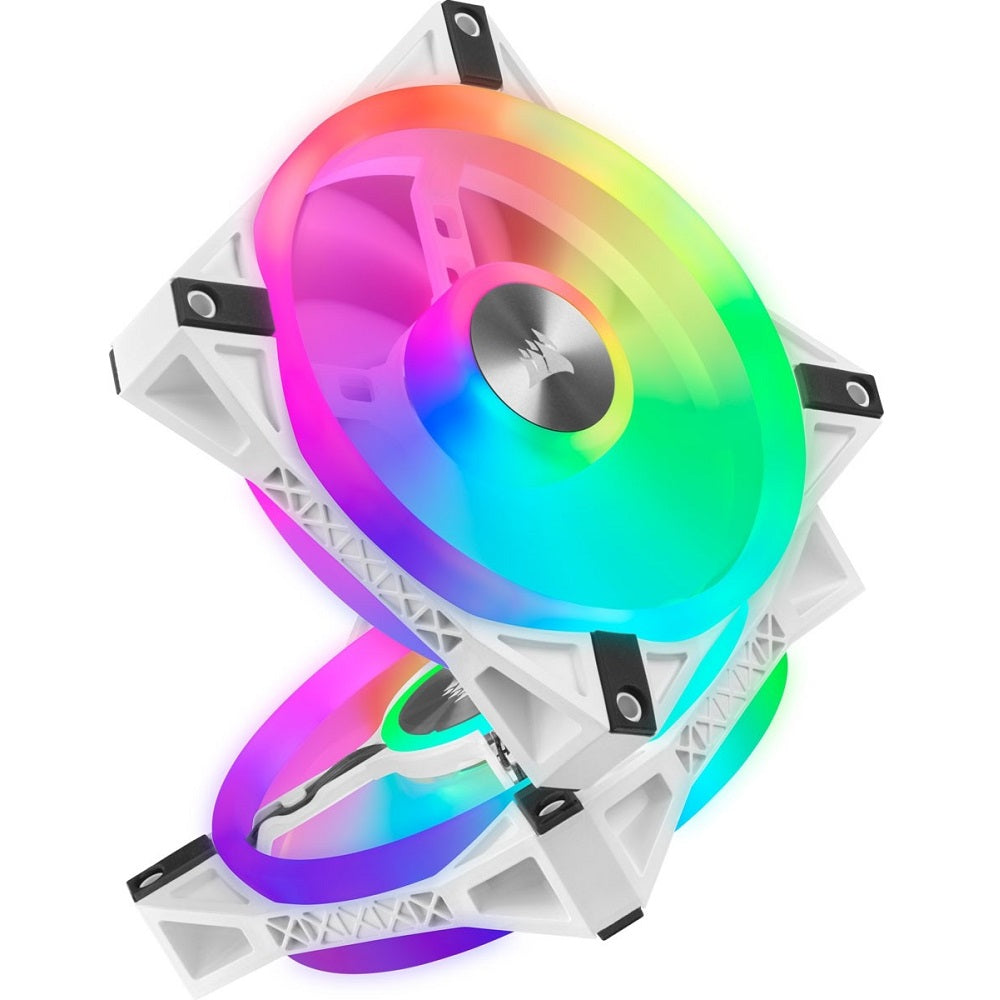 Corsair iCUE QL120 Triple Fan Kit with Lighting Node CORE RGB 120mm White PWM Fan (CO-9050104-WW) image 3