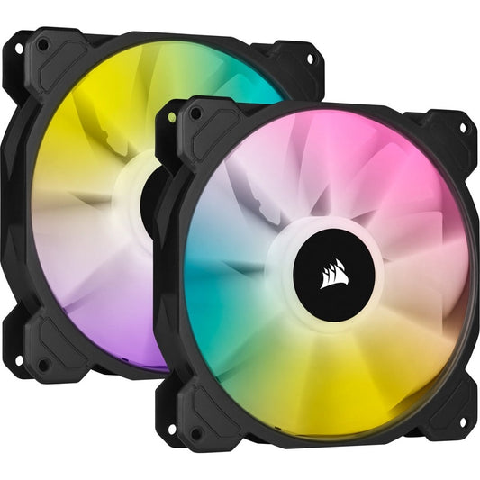 Corsair iCUE SP140 Dual Fan Kit with Lighting Node CORE RGB ELITE Performance 140mm PWM Fan (CO-9050111-WW) image 1