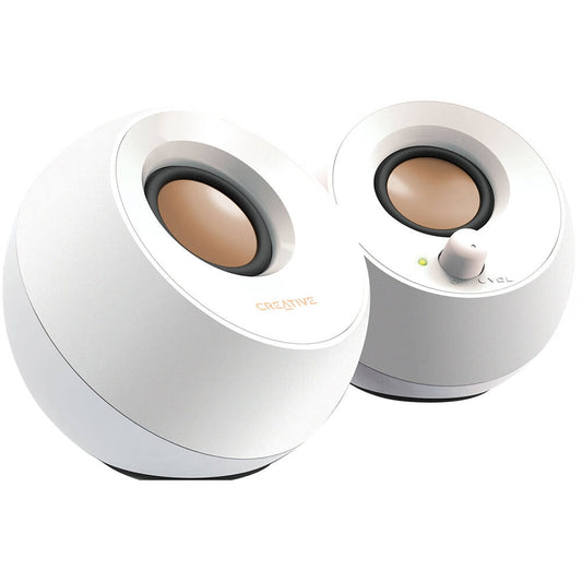 Creative Pebble 2.0 USB-Powered Desktop Speaker – White (CREATIVE PEBBLE (White) image 2