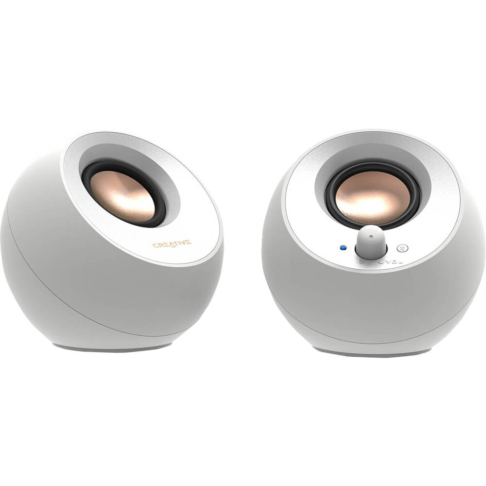 Creative Pebble 2.0 USB-Powered Desktop Speaker – White (CREATIVE PEBBLE (White)