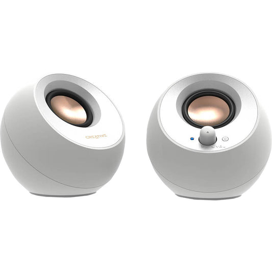 Creative Pebble 2.0 USB-Powered Desktop Speaker – White (CREATIVE PEBBLE (White) image 1