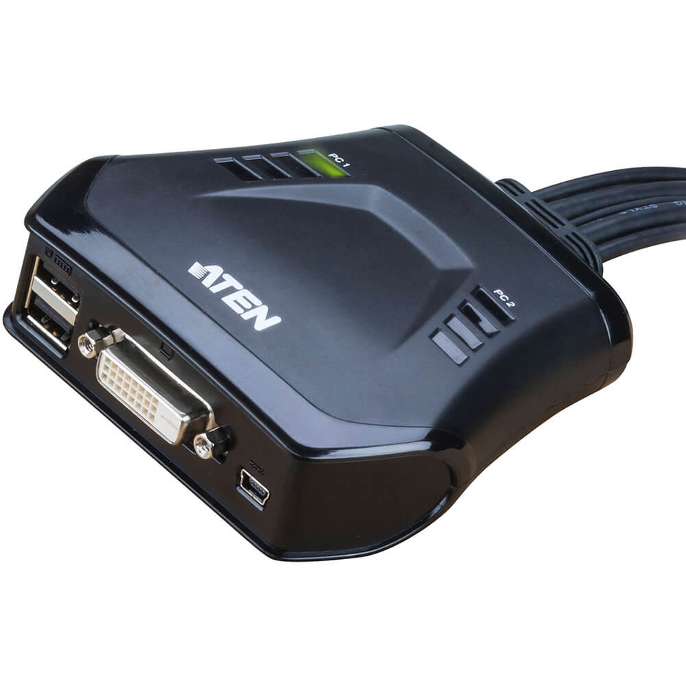 ATEN 2-port USB DVI Cable KVM Switch (CS22D) image 2