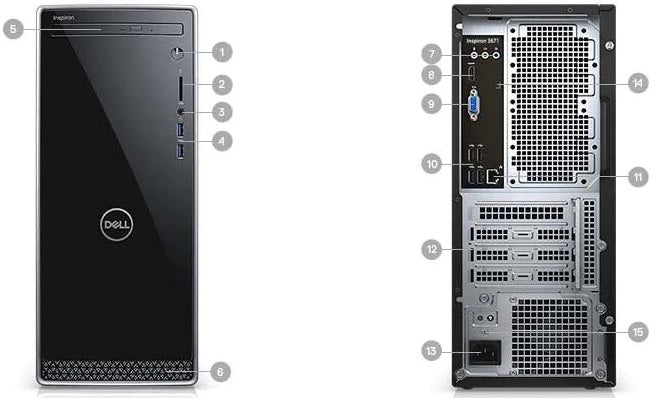 Dell Inspiron 3671 Mini Tower Desktop PC – Core i3-9100 / 8GB RAM / 1TB HDD / Win 10 Home (IS3671-i3-9100-8-1-10S) image 5