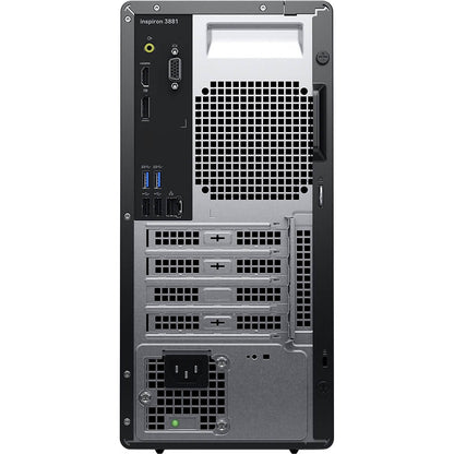 Dell Inspiron 3881 Desktop PC – Core i5-10400F / 8GB RAM / 256GB SSD + 1TB HDD / GTX 1650 4GB / Win 10 Home — rear view