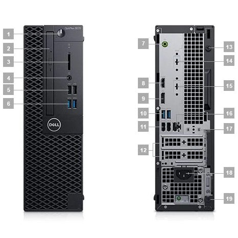 Dell OptiPlex 3070 SFF Desktop PC – Core i5-9500 / 8GB RAM / 256GB SSD / Win 10 Pro (N019O3070SFF) image 5