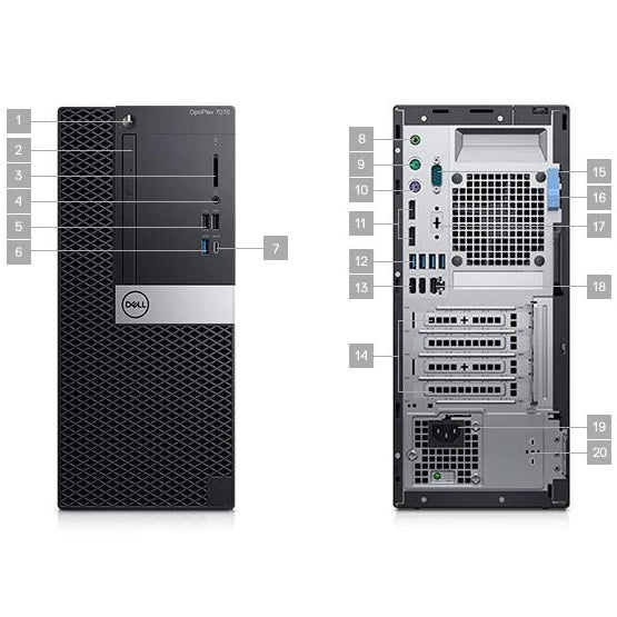 Dell OptiPlex 7070 Mini Tower Desktop PC – Core i7-9700 / 8GB RAM / 1TB HDD / Win 10 Pro (N007O7070MT) image 5
