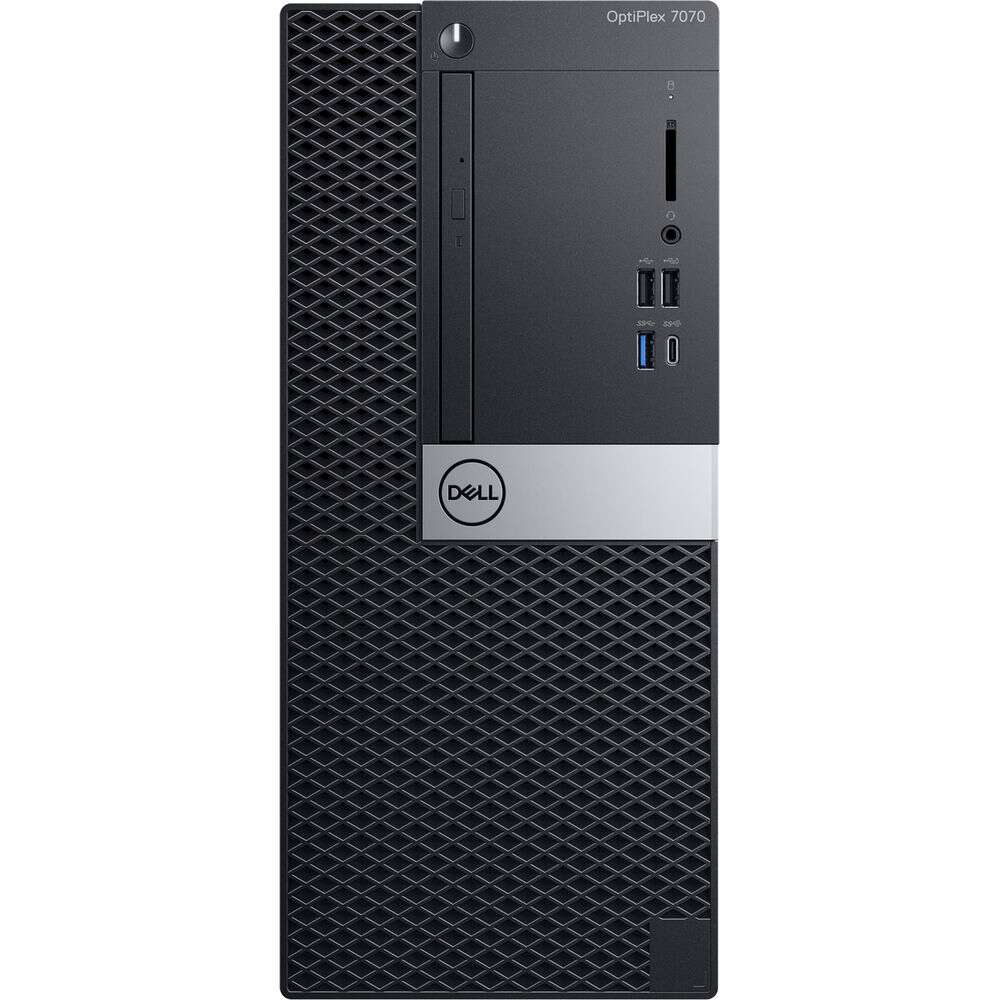 Dell OptiPlex 7070 Mini Tower Desktop PC – Core i7-9700 / 8GB RAM / 256GB SSD / Win 10 Pro (N009O7070MT) image 1