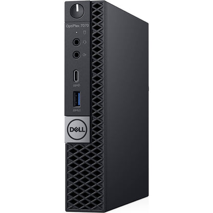 Dell OptiPlex 7070 MFF Desktop PC – Core i7-9700T / 16GB RAM / 256GB SSD / Win 10 Pro (N012O7070MFF) — side view