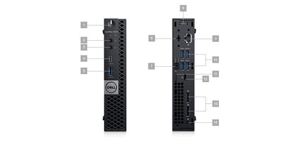 Dell OptiPlex 7070 MFF Desktop PC – Core i7-9700T / 16GB RAM / 256GB SSD / Win 10 Pro (N012O7070MFF) — detail view