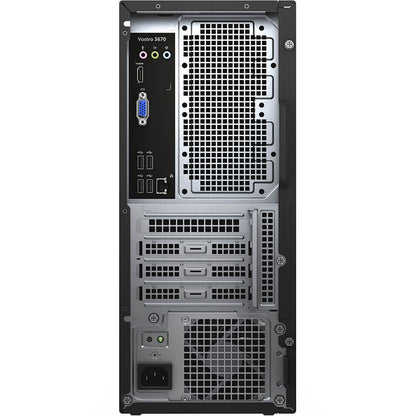 Dell Vostro 3671 Mini Tower Desktop PC – Core i3-9100 / 4GB RAM / 1TB HDD / Win 10 Pro (N204VD3671EMEA01) — rear view