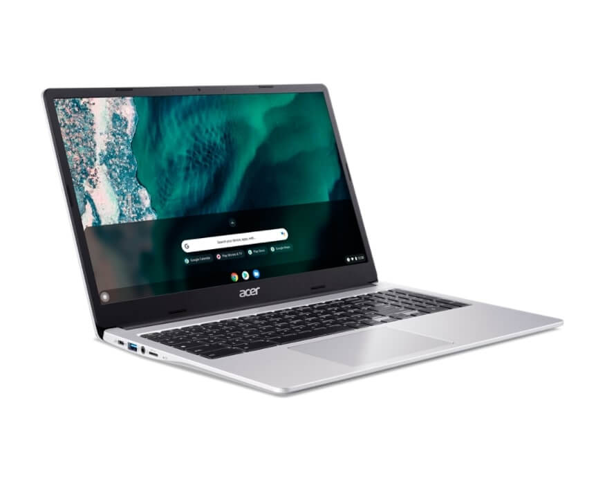Acer Chrombook 315 CB315-4H Notebook PC – Celeron N4500 / 15.6″ HD / 8GB RAM / 128 eMMC / Chrome OS / Pure Silver (NX.KB9EA.001) image 3