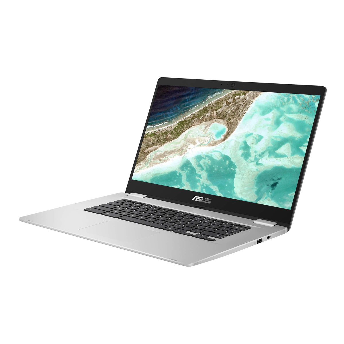 ASUS Chromebook C523 Notebook PC – Celeron N3350 / 15.6″ HD / 4GB RAM / 64GB eMMC / Chrome OS (C523NA-C464S0C) — front view