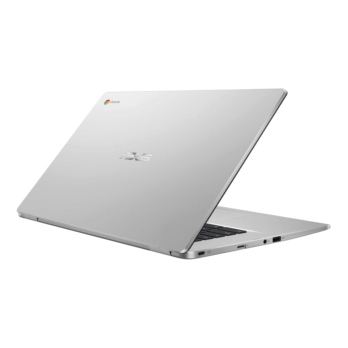 ASUS Chromebook C523 Notebook PC – Celeron N3350 / 15.6″ HD / 4GB RAM / 64GB eMMC / Chrome OS (C523NA-C464S0C) — side view