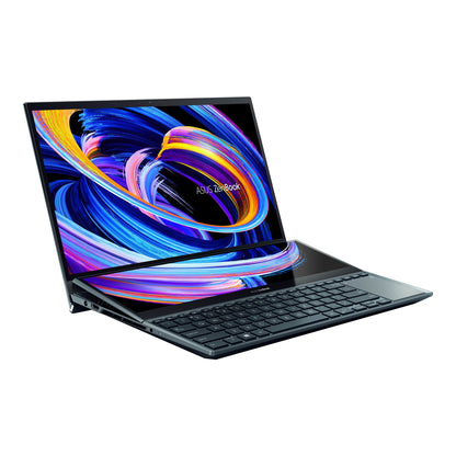 ASUS Zenbook Pro 15 Duo OLED Notebook PC – Core i9-12900H / 15.6″ FHD / 8GB RAM / 512GB SSD / Win 11 Pro / Blue (UX582ZM-OI93