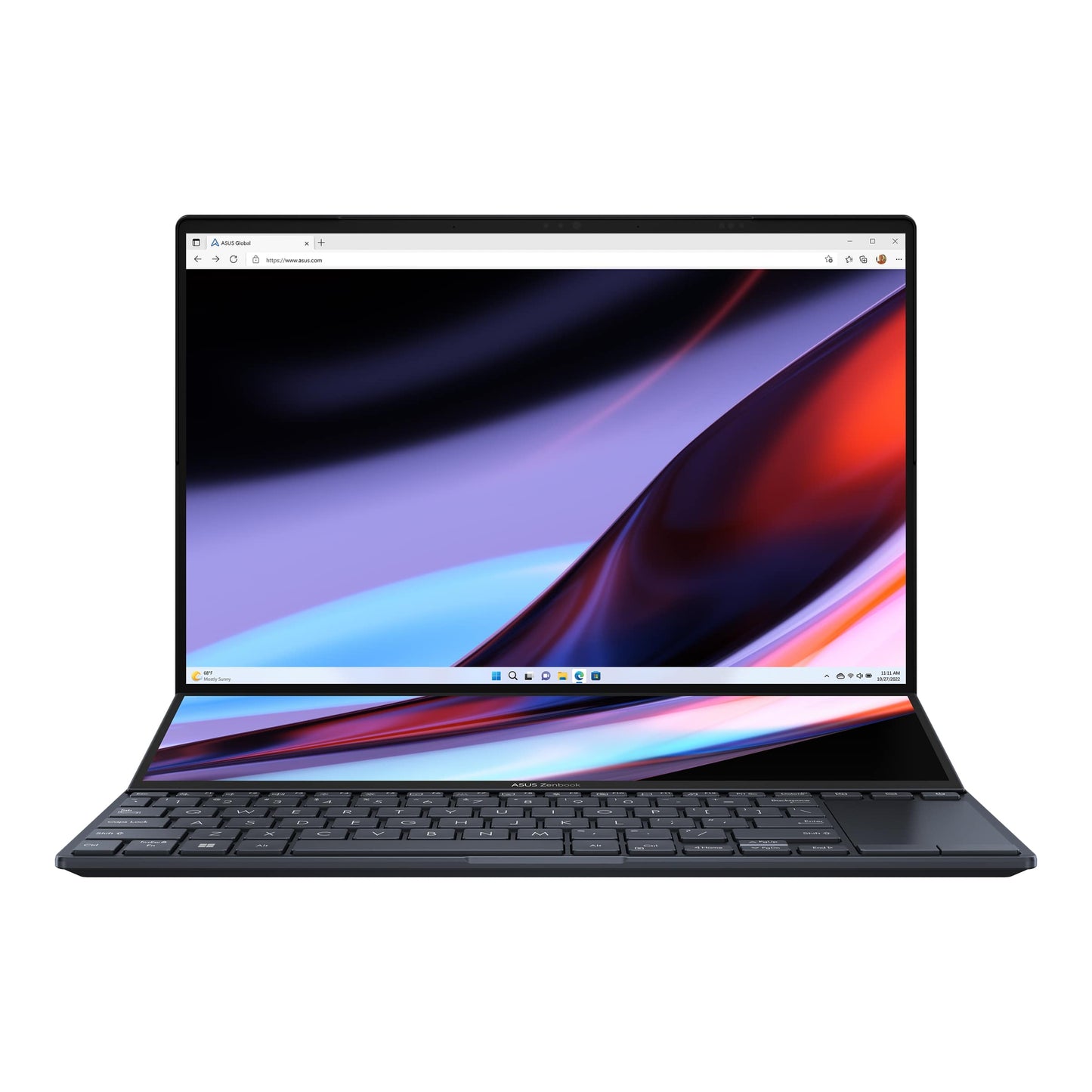 ASUS Zenbook Pro 14 Duo OLED Notebook PC – Core i9-13900H / 14.5″ 2.8K Touch / 32GB RAM / 1TB SSD / NVIDIA RTX 4050 6GB / Win 11 Home (UX8402VU-OI93210B0W) image 1