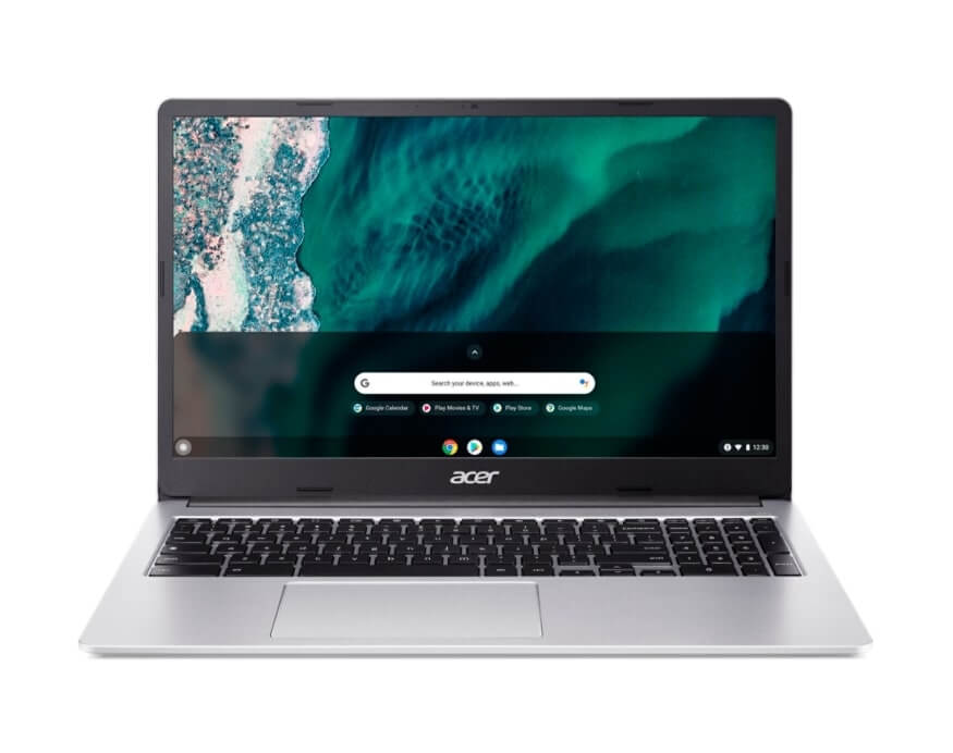 Acer Chrombook 315 CB315-4H Notebook PC – Celeron N4500 / 15.6″ HD / 8GB RAM / 128 eMMC / Chrome OS / Pure Silver (NX.KB9EA.001) image 1