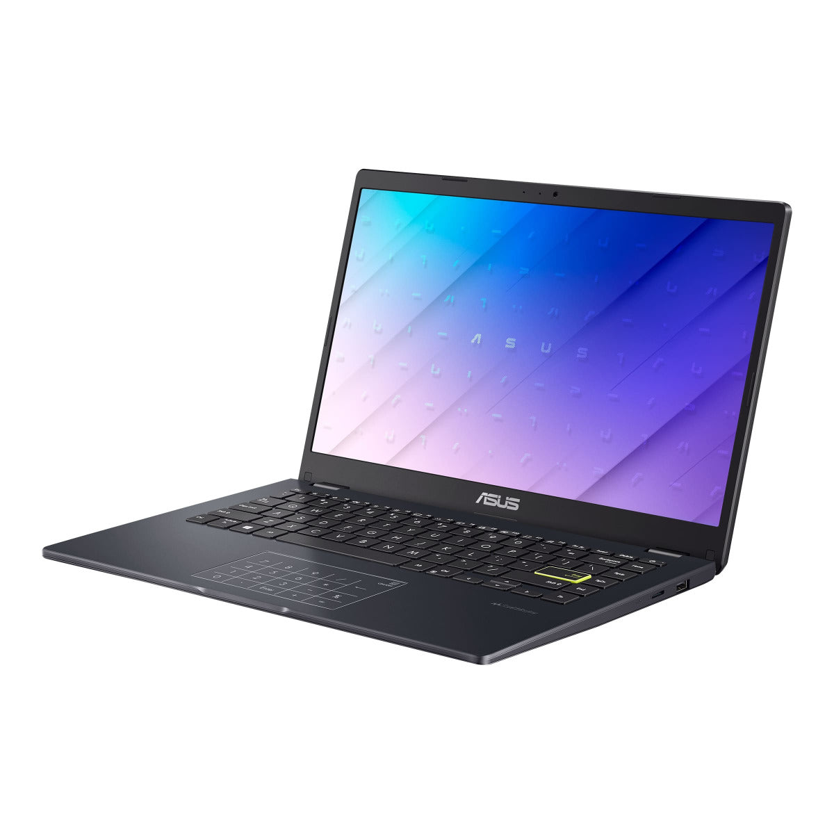 ASUS E140 Notebook PC – Celeron N4020 / 14.0″ HD Non-Touch / 4GB RAM / 128GB eMMC / Win 10 Home (E410MA-C4128BL2T) — front vi
