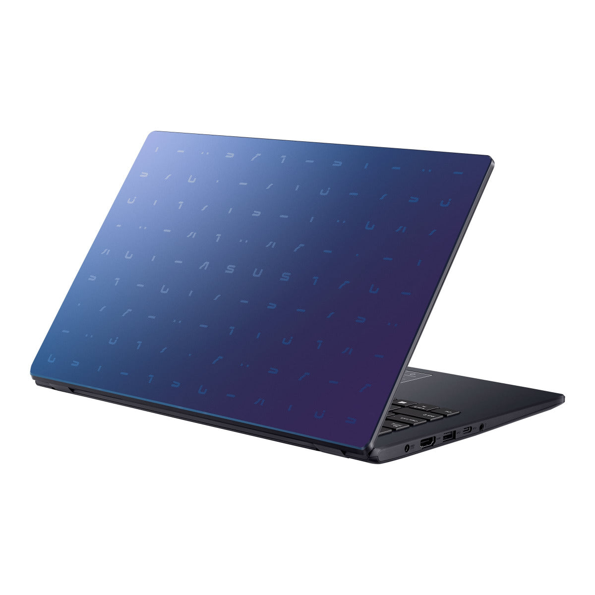 ASUS E140 Notebook PC – Celeron N4020 / 14.0″ HD Non-Touch / 4GB RAM / 128GB eMMC / Win 10 Home (E410MA-C4128BL2T) — side vie