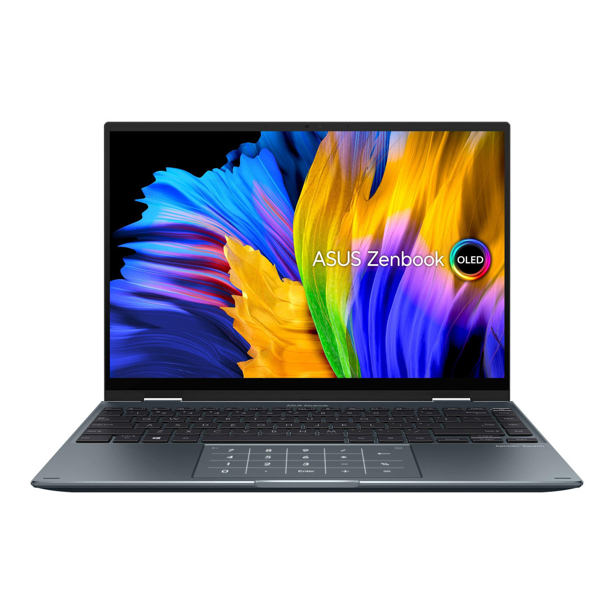 ASUS Zenbook 14 Flip OLED Notebook PC – Core i7-12700H / 14.0″ WQXGA OLED Touch / 16GB RAM / 512GB SSD / Win 11 Home / Grey (