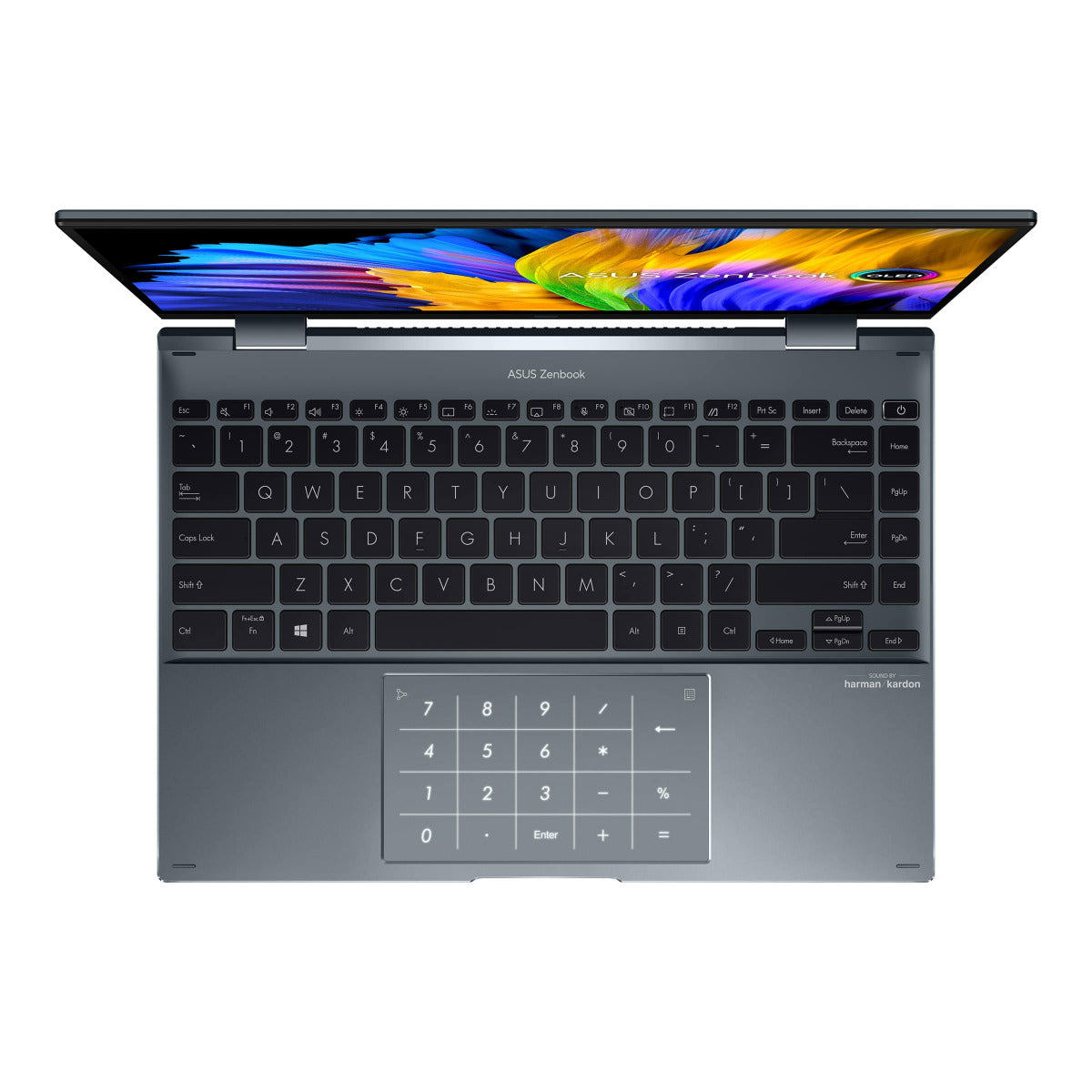 ASUS Zenbook 14 Flip OLED Notebook PC – Core i7-12700H / 14.0″ WQXGA OLED Touch / 16GB RAM / 512GB SSD / Win 11 Home / Grey (