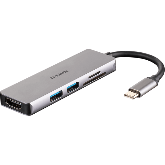 D-Link 5-in-1 USB-C Hub with HDMI and SD/microSD Card Reader (DUB-M530) image 1