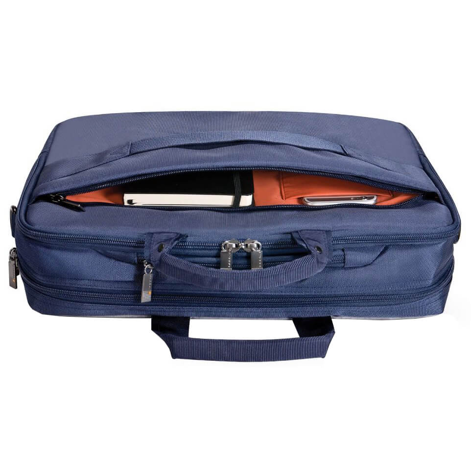 Everki Commuter 15.6” Laptop Briefcase-Navy/Ash (EVERKI EKB460N) — rear view
