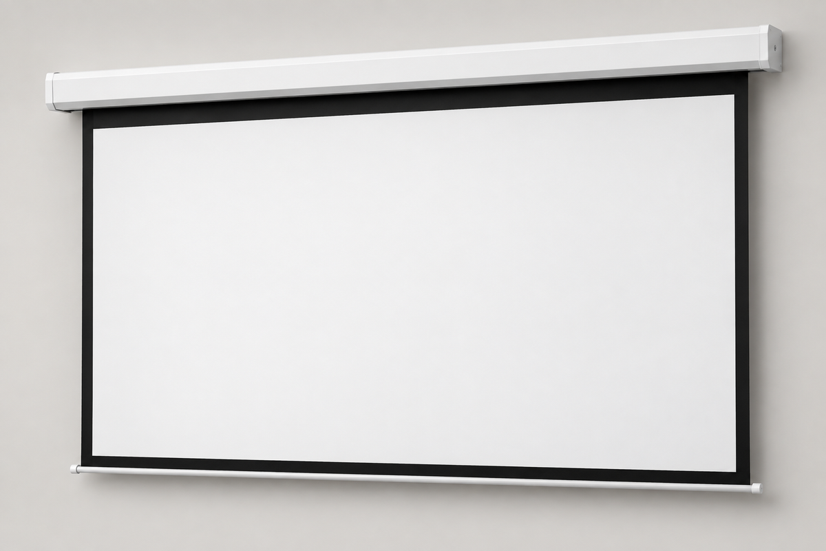 Illustrative electric projector screen image created for ElectroGuy; actual JKE9106ELS16X09 appearance may differ