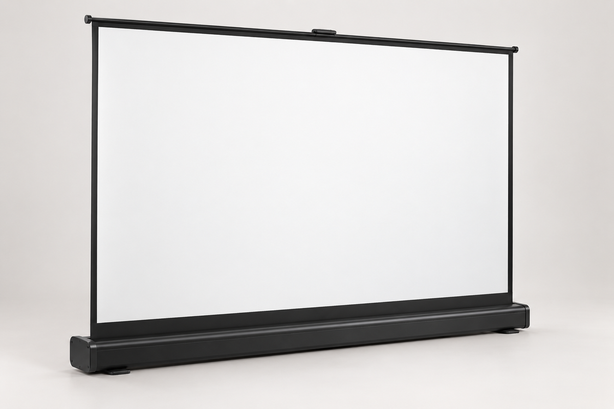 Illustrative portable projector screen image created for ElectroGuy; actual STAND80 XPRESS HD appearance may differ
