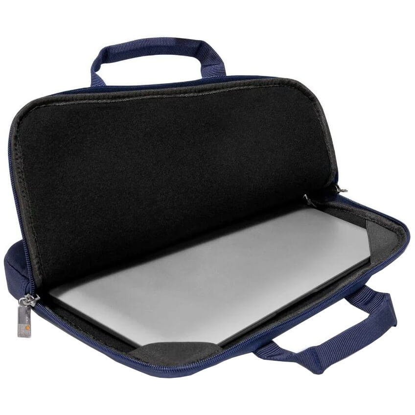 Everki EKF861NS11 ContemPRO 11.6” Laptop Sleeve – Navy/Ash (EVERKI EKF861NS11) — front view