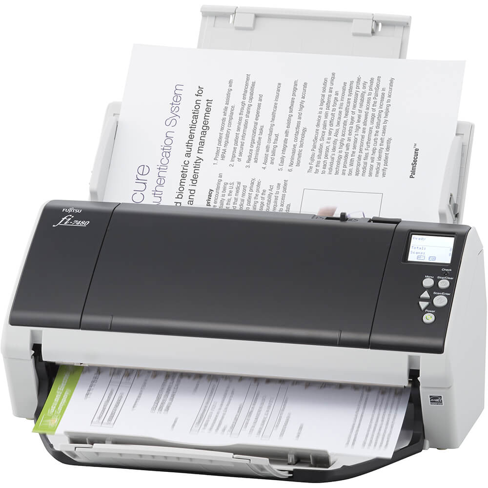Fujitsu 80ppm/160ipm A3 Duplex ADF USB 3.0 LED Departmental Scanner (fi-7480) image 2