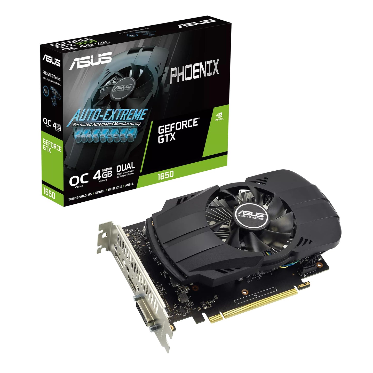 ASUS Phoenix GeForce GTX 1650 EVO OC Edition 4GB GDDR6 Graphics Card (90YV0GX4-M0NA00) image 1