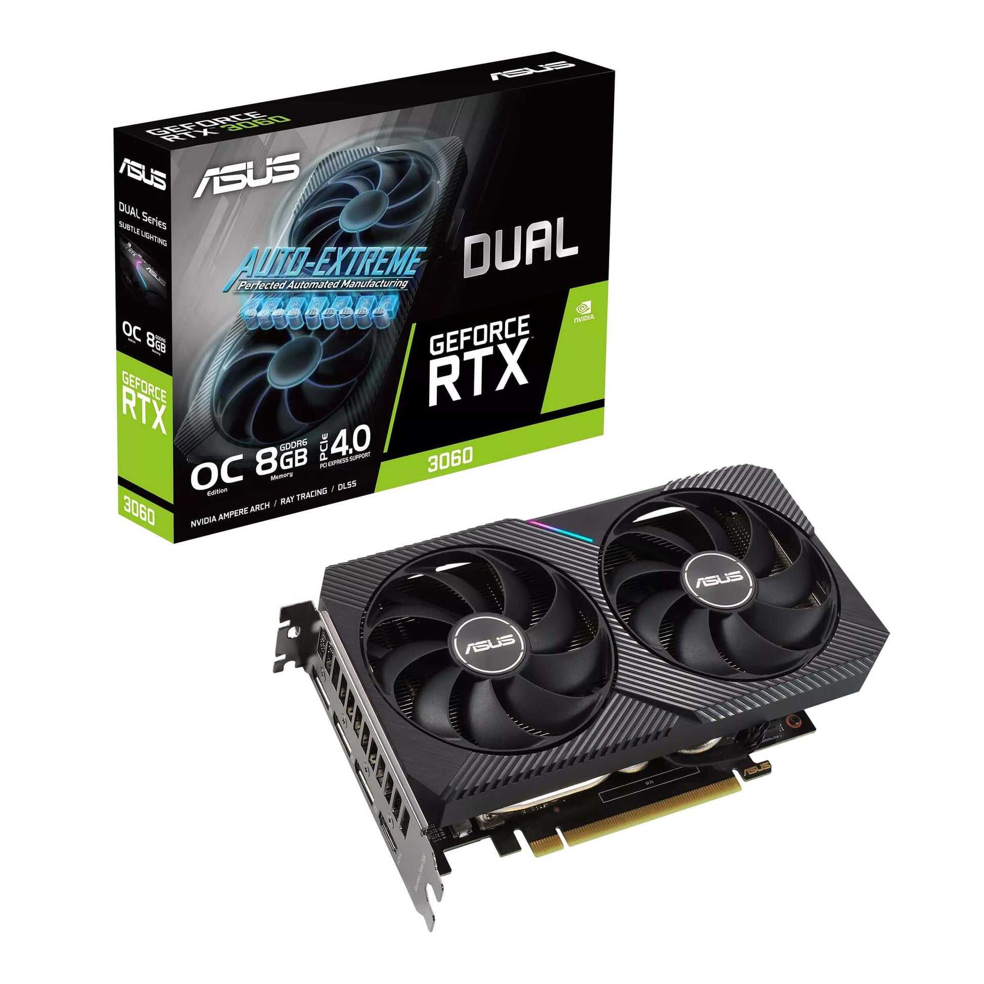 ASUS Dual GeForce RTX 3060 8GB GDDR6 OC Edition Graphics Card (90YV0GB5-M0NA00) image 1