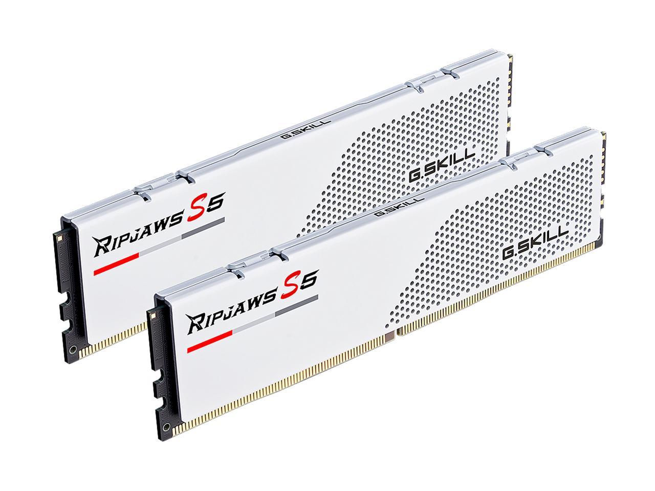 G.Skill Ripjaws S5 DDR5-5600MHz CL36-36-36-76 1.20V 32GB (2x16GB) White Desktop Memory (GZ-RJS5-5600-2x16W) image 2