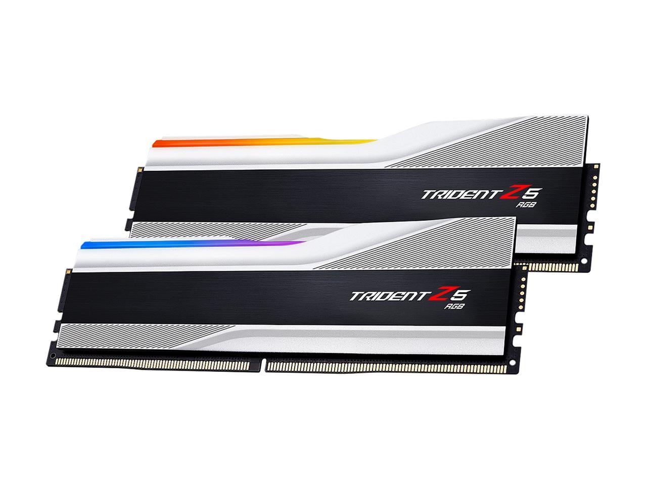 G.Skill Trident Z5 RGB DDR5-5600MHz CL36-36-36-76 1.20V 32GB (2x16GB) Silver Desktop Memory (GZ-TZ-RGB-5600-2x16S) image 1