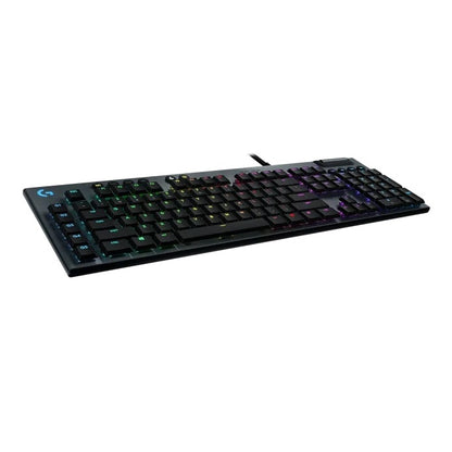 Logitech G815 LightSync RGB Mechanical Gaming Keyboard – Carbon (920-008992) — side view