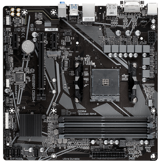 Gigabyte A520M DS3H AM4 mATX Motherboard image 2