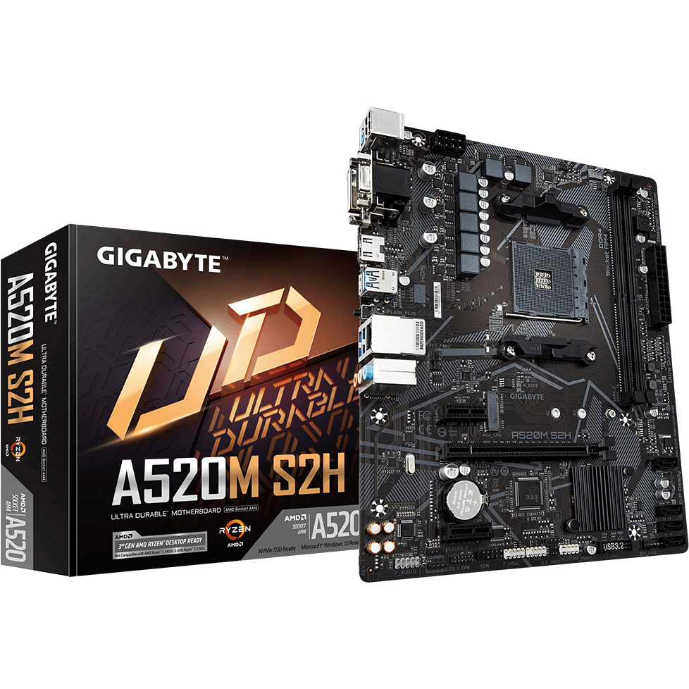 Gigabyte A520M S2H DDR4 AM4 Motherboard (GA-A520M-S2H) image 1