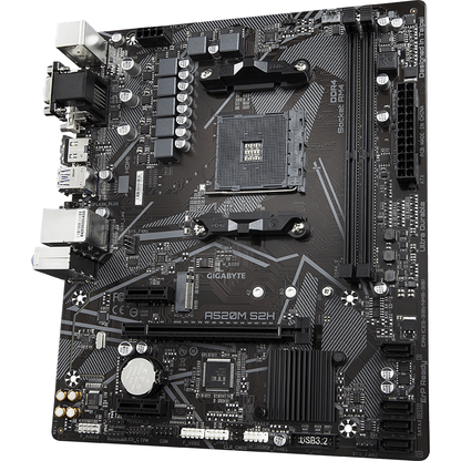 Gigabyte A520M S2H DDR4 AM4 Motherboard (GA-A520M-S2H) — rear view