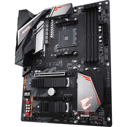 Aorus B450 Pro AM4 ATX Motherboard — rear view