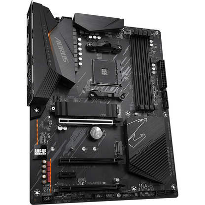 AORUS B550 Elite DDR4 AM4 ATX Motherboard (GA-B550-AORUS-ELITE) — side view