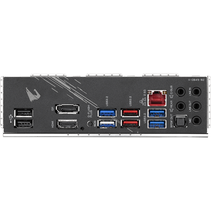 AORUS B550 Elite DDR4 AM4 ATX Motherboard (GA-B550-AORUS-ELITE) — rear view