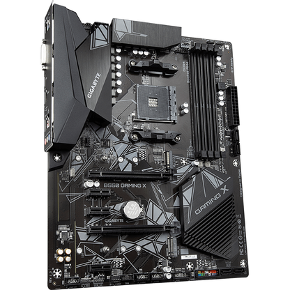 Gigabyte B550 Gaming X DDR4 AM4 ATX Motherboard (GA-B550-GAMING-X) — side view