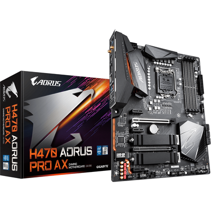 Aorus H470 Pro AX LGA1200 ATX Motherboard — front view