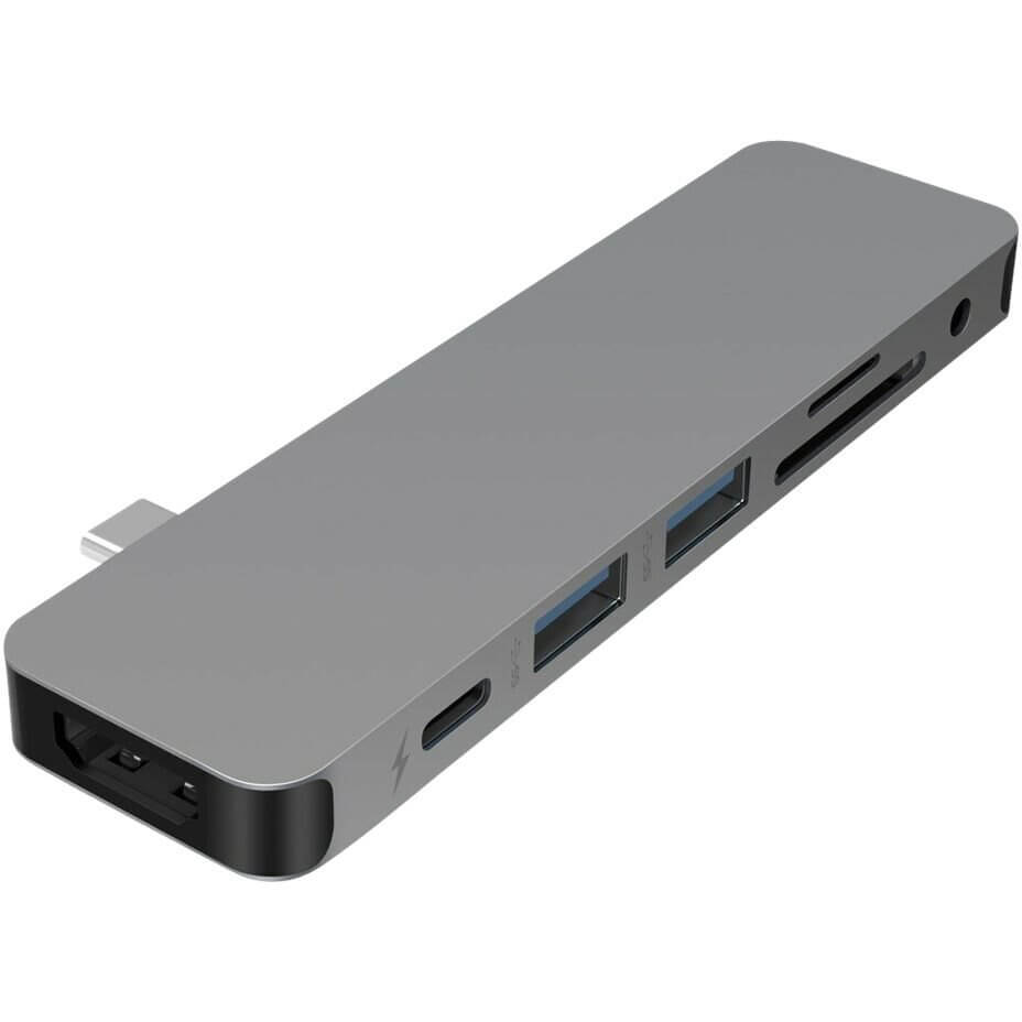 Hyper Solo 7 In 1 USB-C Hub – Gray (GN21D-GRAY)