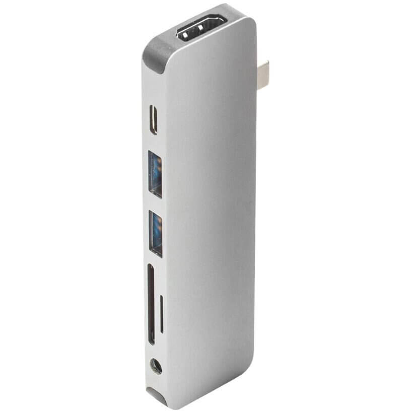 Hyper Drive Solo 7 in 1 USB-C Hub – Silver (GN21D-SILVER)