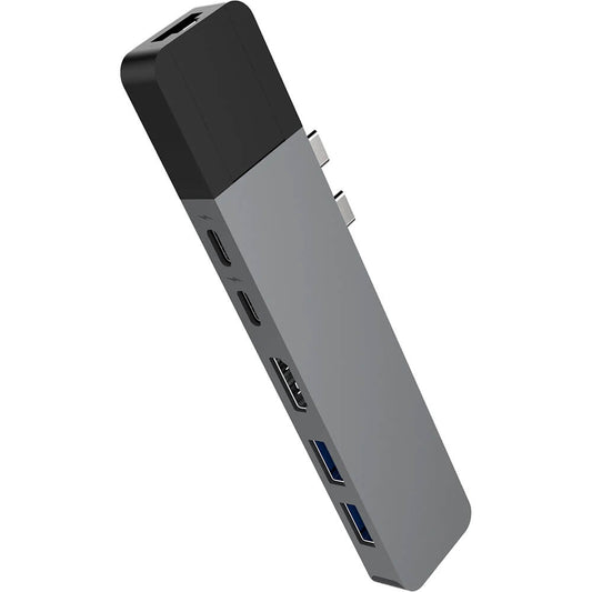 Hyper Net 6 in 2 USB-C Gigabit Ethernet Hub – Space Gray (GN28N-GRAY) image 1