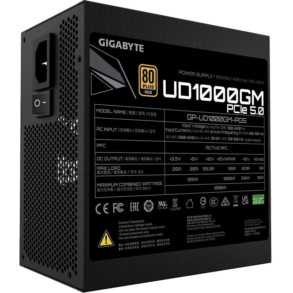 Gigabyte UD1000GM PG5 1000W 80+ Gold Certified Power Supply (GP-UD1000GM-PG5) image 2