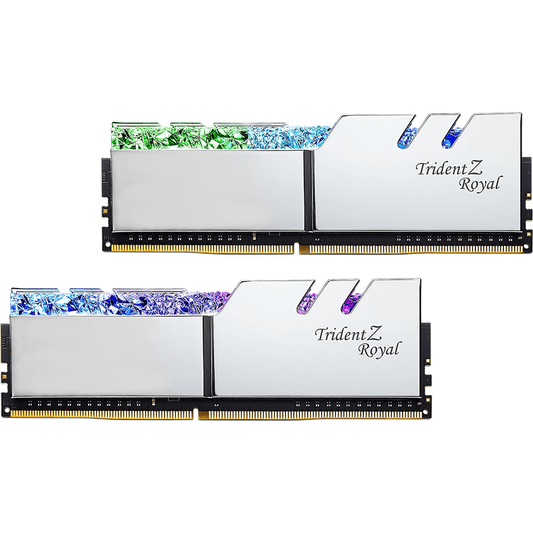 G.Skill F4-3600C18D-16GTRS Trident Z Royal 16GB DDR4-3600MHz Desktop Memory Module – Silver (GS-TZR-3600-2×8) image 1